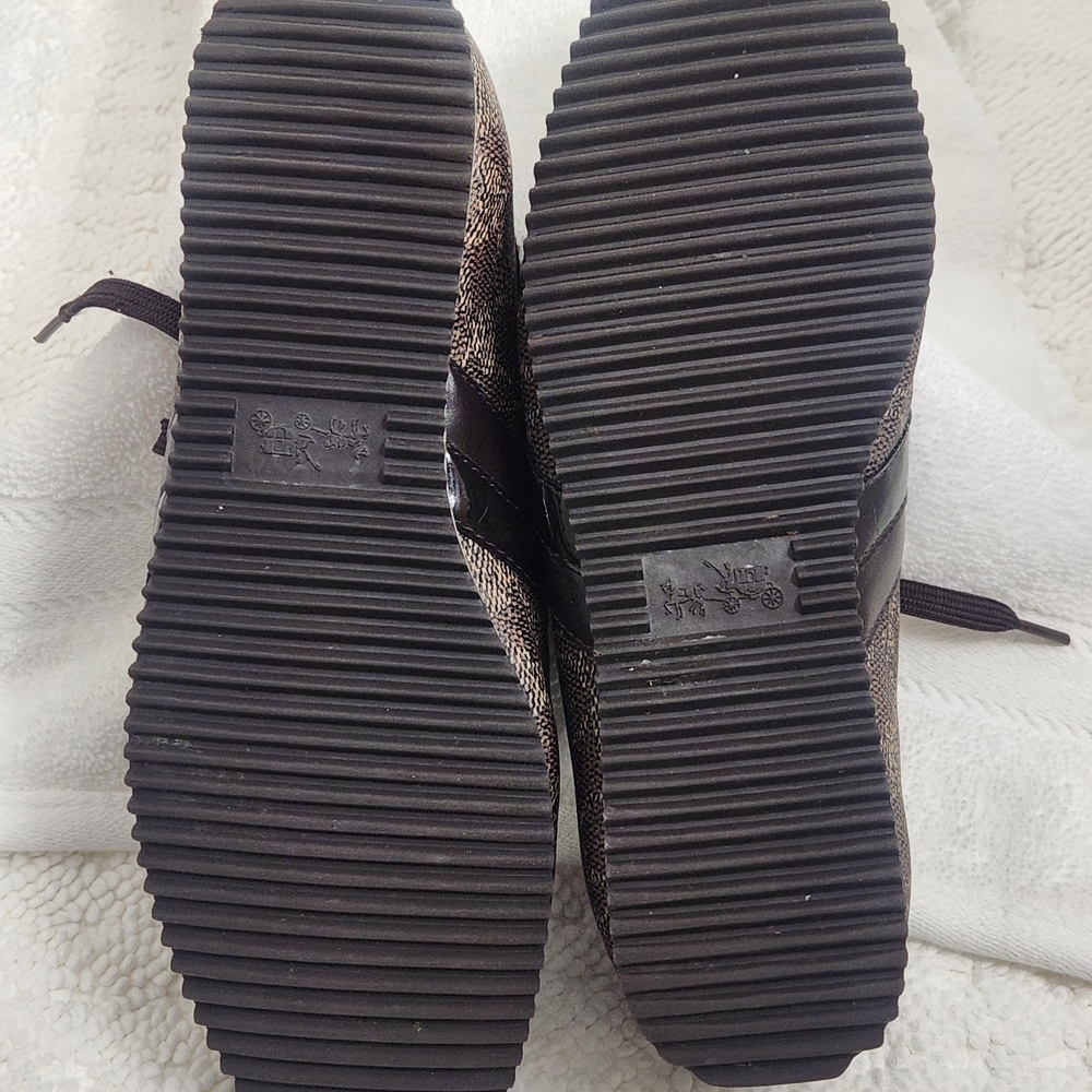 Coach Women's Dark Brown Patterned Sneakers - Picture 3 of 4